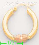 14K Gold Fancy Hoop Earrings