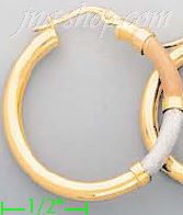 14K Gold Fancy Hoop Earrings