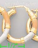 14K Gold Fancy Hoop Earrings