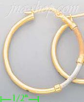 14K Gold Fancy Hoop Earrings