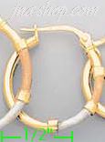 14K Gold Fancy Hoop Earrings