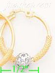 14K Gold Fancy Hoop Earrings