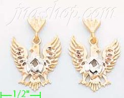 14K Gold 3Color Dia-Cut Earrings