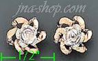 14K Gold 3Color Dia-Cut Earrings