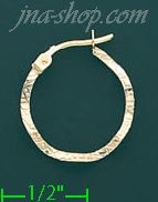 14K Gold Italian Fancy Hoop Earrings