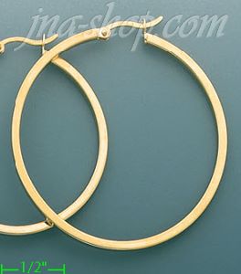 14K Gold Plain & Twist Hoop Earrings