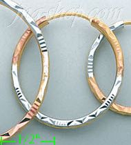 14K Gold Dia-Cut Hoop Earrings