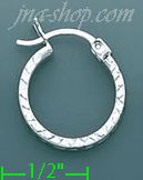 14K Gold White Hoop & Channel CZ Earrings