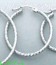 14K Gold Dia-Cut Hoop Earrings