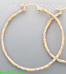 14K Gold Fancy Hoop & Bead Earrings