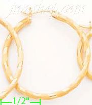 14K Gold Fancy Hoop & Bead Earrings