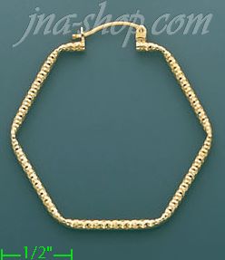14K Gold Fancy Hoop Earrings