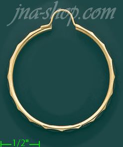 14K Gold Fancy Hoop Earrings