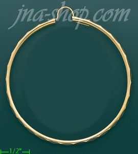 14K Gold Fancy Hoop Earrings