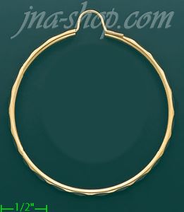 14K Gold Fancy Hoop Earrings