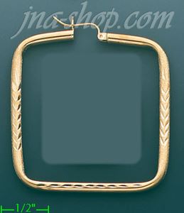 14K Gold Razor-Cut Hoop Earrings