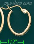 14K Gold Razor-Cut Hoop Earrings