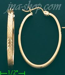 14K Gold Razor-Cut Hoop Earrings