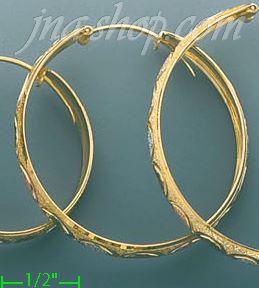14K Gold 3Color Hoop Earrings