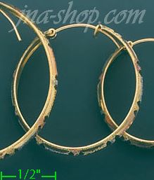 14K Gold 3Color Hoop Earrings