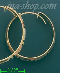 14K Gold 3Color Hoop Earrings