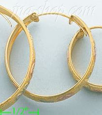 14K Gold 3Color Hoop Earrings