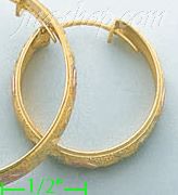 14K Gold 3Color Hoop Earrings