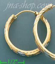 14K Gold 3Color Hoop Earrings