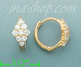 14K Gold Assorted CZ Earrings