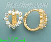 14K Gold Assorted CZ Earrings