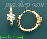 14K Gold Assorted CZ Earrings