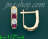 14K Gold Assorted CZ Earrings