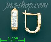 14K Gold Assorted CZ Earrings