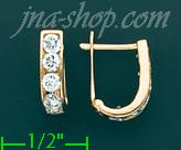 14K Gold Assorted CZ Earrings