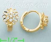 14K Gold Assorted CZ Earrings