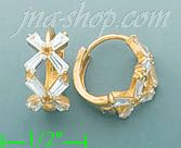 14K Gold Assorted CZ Earrings