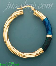 14K Gold Enamel & Fancy Earrings