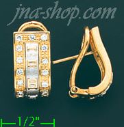 14K Gold Enamel & Fancy Earrings