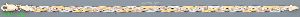 14K Gold 3Color Braided Bracelet 7"