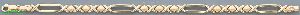 14K Gold Stampato Bracelet 7"