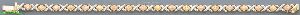 14K Gold 3Color Stampato Bracelet 7"