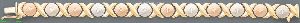 14K Gold 3Color Stampato Bracelet 7.25"