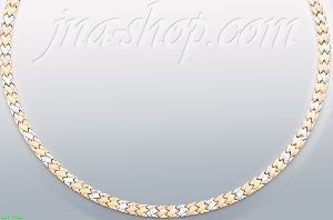 14K Gold 3Color Stampato Necklace 17"