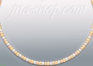 14K Gold 3Color Stampato Necklace 17"