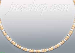 14K Gold 3Color Stampato Necklace 17"