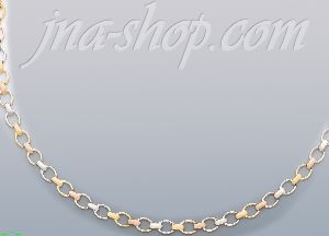 14K Gold 3Color Stampato Necklace 17"