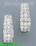 14K Gold Fancy CZ Half Sets Earrings