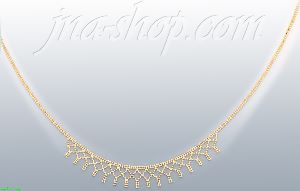 14K Gold Fancy Designs Necklace 17"