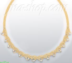 14K Gold Fancy Designs Necklace 17"