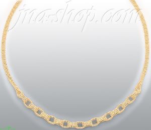 14K Gold Fancy Designs Necklace 17"